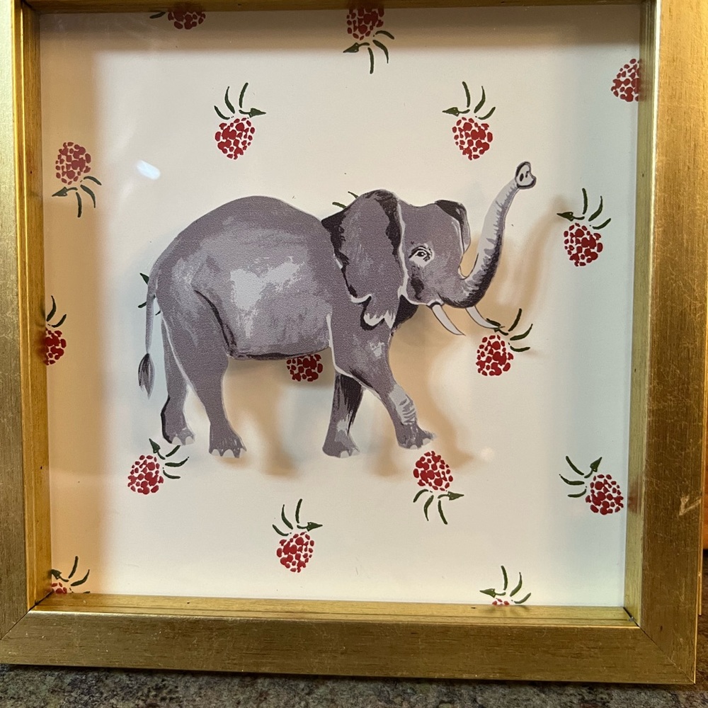 Opalhouse for Target. Elephant with pink floral background.